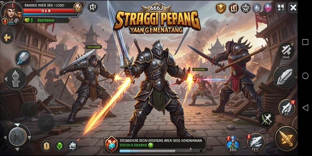 Tampilan gameplay menarik yang menunjukkan strategi pertempuran.