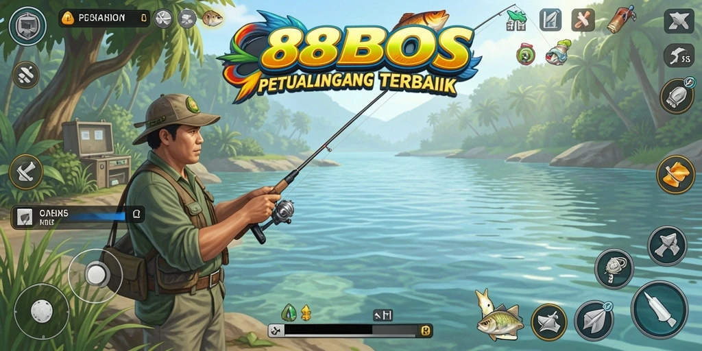 Gameplay seru memancing di 88BOS dengan berbagai ikan.