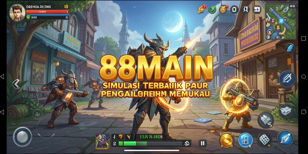 Tampilan utama gameplay 88MAIN yang memikat dan menantang.