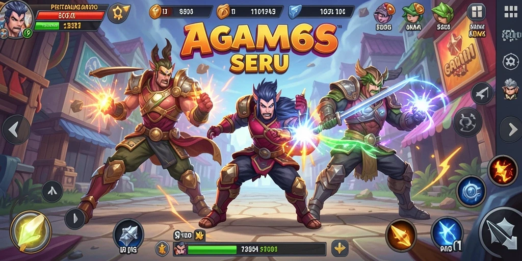 Screenshot AGAM66 menunjukkan aksi pertarungan intens dengan karakter karismatik.