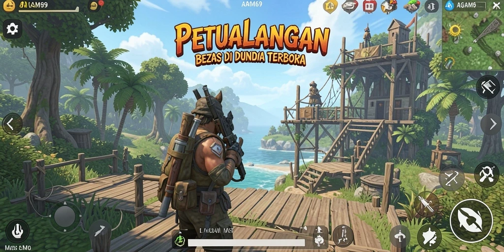 Tangkapan layar dari gameplay <strong>AGAM69</strong> menampilkan eksplorasi dunia terbuka yang menarik.