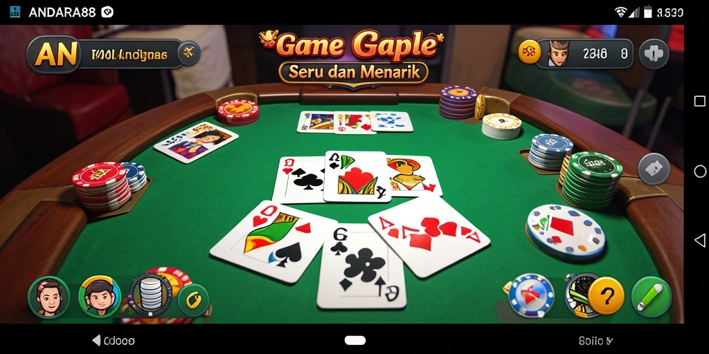 Tampilan gameplay Gaple yang menarik dan interaktif.