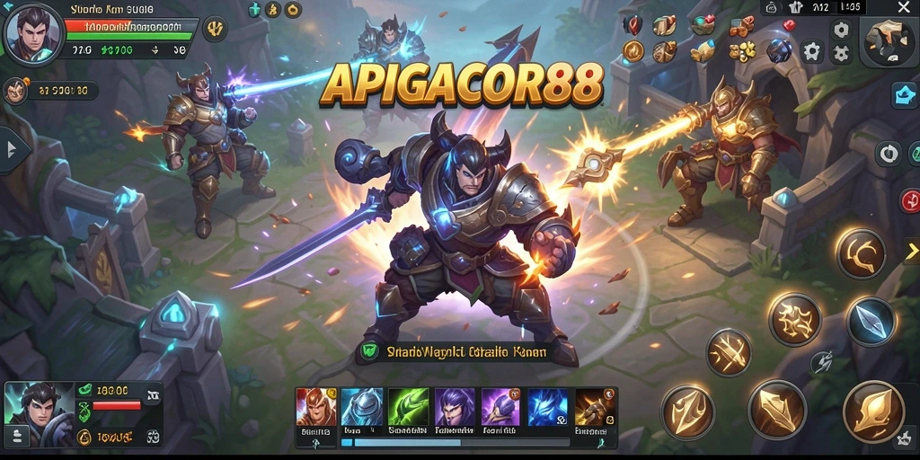 Screenshot gameplay APIGACOR88 yang mendebarkan dan strategis.