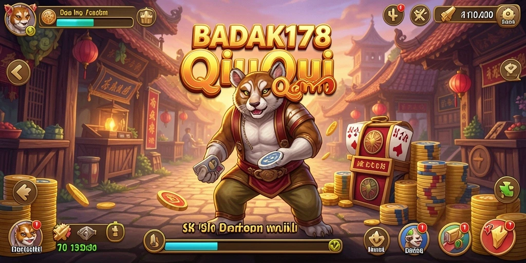 Ilustrasi gameplay QiuQiu yang seru dan menantang di BADAK178.