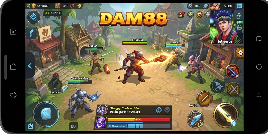 Tampilan gameplay strategi yang mendebarkan di DAM88