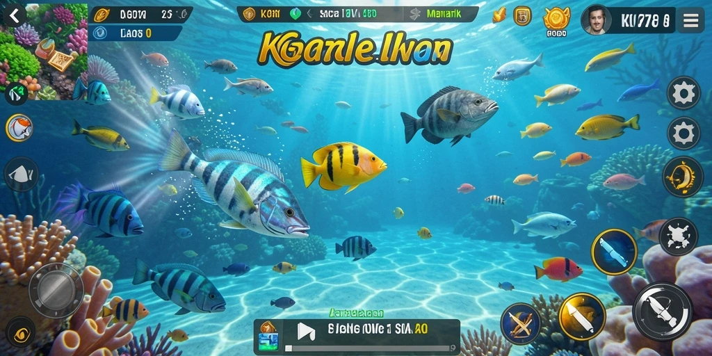 Tampilan gameplay menyenangkan dari permainan Tembak Ikan KG778.