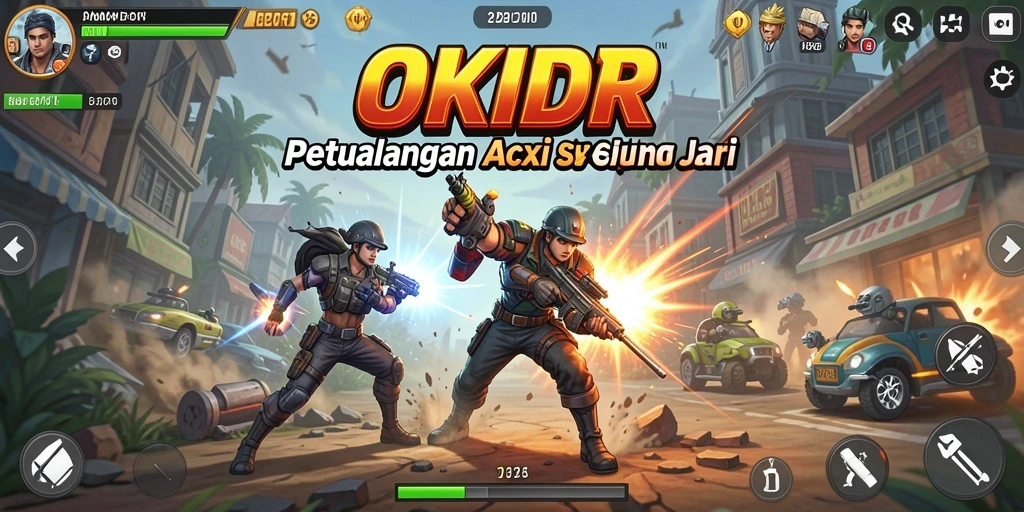 Tangkapan layar gameplay seru dari OKIDR, memperlihatkan aksi mendebarkan.