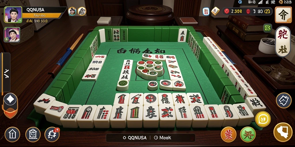 Tampilan gameplay Mahjong yang menarik dan seru dari QQNUSA.