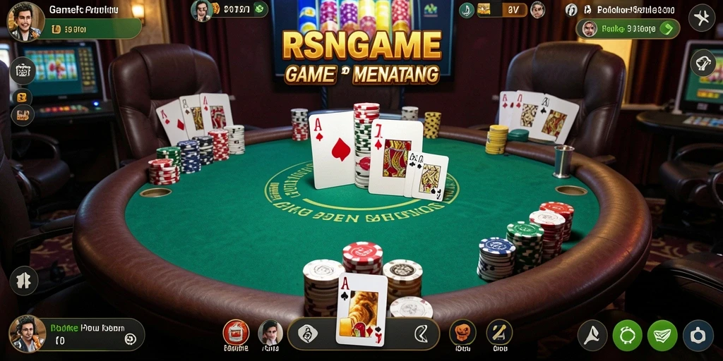 Tampilan gameplay poker yang mendebarkan di RSNGAME.