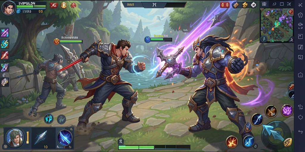 Screenshot gameplay <strong>SVIPSILDN</strong> menampilkan aksi pertarungan yang intens.